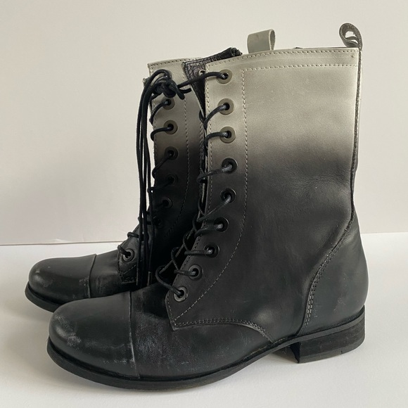 Diesel Black & gray Ombré Distressed size 6.5 EU 37 boots In amazing condition - Picture 3 of 8